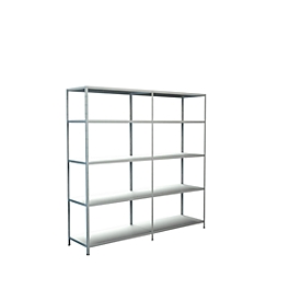 Rayonnage sans vis, H 2000 x L 2000 x P 500 mm, blanc