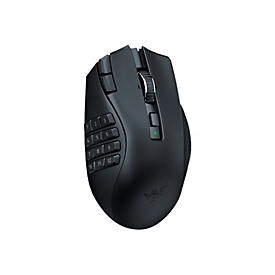 Razer Naga V2 HyperSpeed - Maus - ergonomisch - Für Rechtshänder - optisch - 21 Tasten - kabellos - Bluetooth, 2.4 GHz - kabelloser Empfänger (USB)