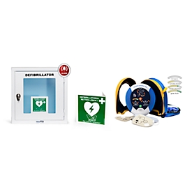 Reanimations-Defibrillator HeartSine PAD 500P Komplettset mit Außenwandkasten