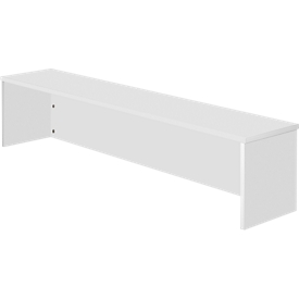 Reception desk attachment ULM, W 1600 x D 320 x H 350 mm, light grey