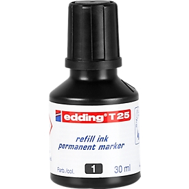 Recharge d'encre pour marqueur avec bec doseur T25 Edding, noir