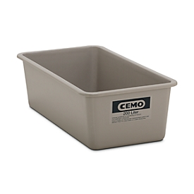Rechthoekige container Standaard, grijs, 200 l vlak