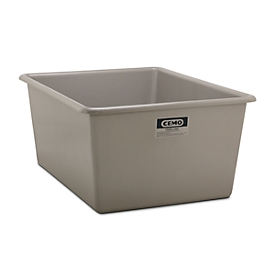 Recipiente rectangular estándar, PRFV, 1500 l, gris