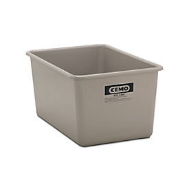 Recipiente rectangular estándar, PRFV, 400 l, gris