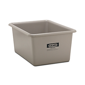 Rectangular standard container, GRP, 550 l, grey