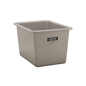 Rectangular standard container, GRP, 700 l, grey