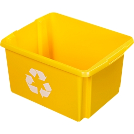 Recycle-Box Sunware Nesta, 32 l, L 455 x B 360 x H 240 mm, geel