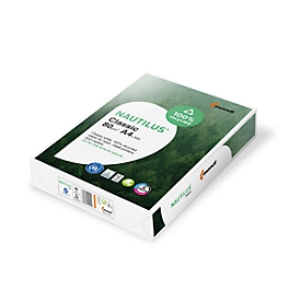 Recycled paper Nautilus, DIN A4, 80 g/m², press white, 5 x 500 sheets
