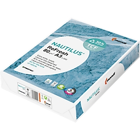 Recyclingpapier Nautilus ReFresh, DIN A3, 80 g/m², naturweiß