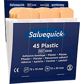 Refill-Einsatz Salvequick® 6036, für Pflasterspender & Pflasterbox, 45 Pflasterstrips, wasserabweisend