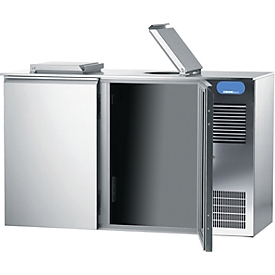 Refroidisseur de déchets 1 x 120 L, inox