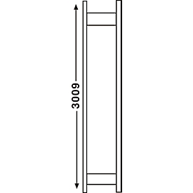 Regalsystem R 3000, Rahmen, H 2967 x T 300 mm