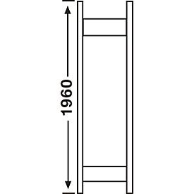Regalsystem R3000, Rahmen,H1960 x 300mm