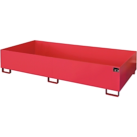 Regalwanne Typ RW/RW 2700-3, ohne Gitterrost, rot RAL3000