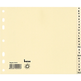 Register A-Z, Karton, chamois, halbe Höhe