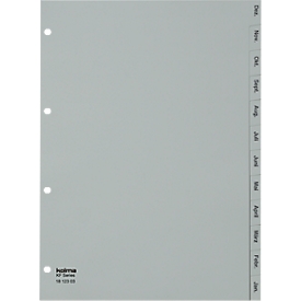 Register KolmaFlex, A4, mit Monaten (Dez-Jan), 12-teilig