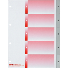 Register KolmaFlex, A4, with numbers, 5 parts