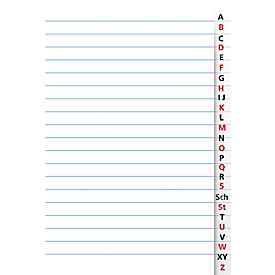 Register, liniert, A6, 40 Blatt