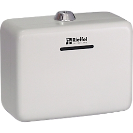 Reiffel Caissette à monnaie avec fente d'introduction, serrure à cylindre, L 125 x H 95 x P 60 mm, blanc