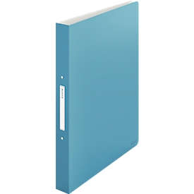 Reliure à anneaux Leitz® Cosy, format A4, mécanisme à 2 anneaux pour jusqu'à 190 feuilles, avec étiquette au dos, polypropylène, bleu