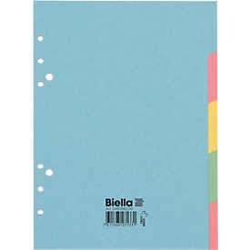 Répertoire Biella, vierge, pour DIN A5, 10 pièces, 2 rangées, L 230 x l 175 x H 3 mm, carton, couleur