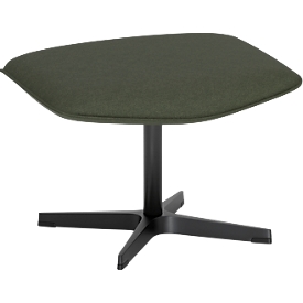 Repose-jambes Otuli de Nowy Styl, pour fauteuil pivotant Otuli, jusqu'à 110 kg, revêtement en polyester/aluminium, vert forêt foncé/noir