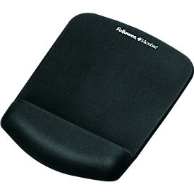 Repose-poignet pour tapis souris PlushTouch Fellowes, antidérapant, ergonomique, noir