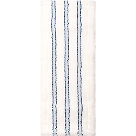 Revêtement mop Premium Sprintus, microfibre/poils, avec languettes, l. 400 mm, 5 p., blanc/bleu