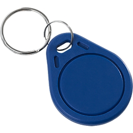 RFID-Schlüsselanhänger, f. RFID-Schließsysteme, Mifare Ultralight (13,56 MHz), blau, 5 Stück