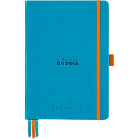 Rhodia carnet de notes Goalbook, 120 feuilles, DIN A5, 90 g/m², couverture rigide, pointillés, turquoise