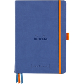 Rhodia notebook Goalbook, 120 sheets, DIN A5, 90 g/m², hardcover, dotted, blue