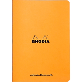 Rhodia Notizheft, 48 Blatt, DIN A5, 80g/m², PEFC®-zertifiziert, Softcover, gepunktet, orange