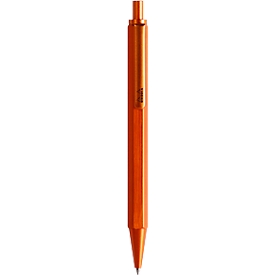 Rhodia scRipt Kugelschreiber, Aluminiumschaft, Druckmechanik, Strichstärke 0,7 mm, nachfüllbar, orange