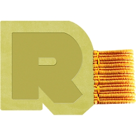 Rhodiarama Stifthalter, selbsthaftend, Gummischlaufe, 40 x 30 mm, anis