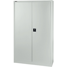riaalkast MS 2512 – vleugeldeuren - staal - B 1200 x D 400 x H 1935 mm - lichtgrijs/lichtgrijs – (lege behuizing) - ons merk Schäfer Shop Select