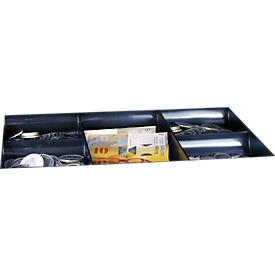 Rieffel VT-GK 4 cash box, cylinder lock, sheet steel, W 300 x D 217 x H 100 mm, black