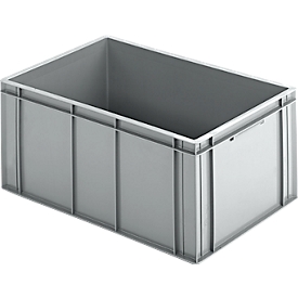 Ringoplast Euro Box Bäckerkasten, 56,8 l, lebensmittelecht, geschlossene Version, ohne Deckel, L 600 x B 400 x H 273 mm, Kunststoff, grau