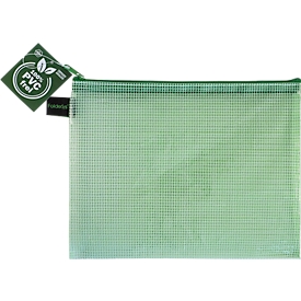 Ritssluiting FolderSys, A5, dikte 0,20 mm, B 254 x H 200 mm, PVC-vrije folie, groen-transparant