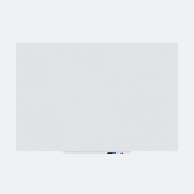 Rocada Whiteboard SKIN PRO, rahmenlos, modular, Hoch-/Querformat, magnethaftend, Ablageschale, B 1000 x H 1500 mm, beschichteter Stahl, signalweiß RAL 9003
