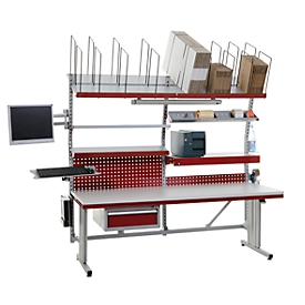 Rocholz complete packing table Profi System Flex, electrically height-adjustable