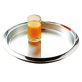 Roestvrijstalen dienblad Esmeyer® VENGA, rond, ø buiten: 350 mm, ø binnen: 300 mm, vaatwasmachinebestendig, zilver
