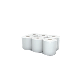 Rol handdoekpapier, 2-laags, 130 m, ZS, 200 mm breed, 6 rollen
