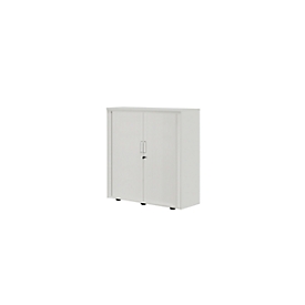 Roldeurkast, 3 ordnerhoogten, 1-delig, zonder middenwand, B 1000 mm, zilver