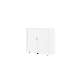 Roldeurkast, 3 ordnerhoogten, 1-delig, zonder middenwand, B 1200 mm, wit