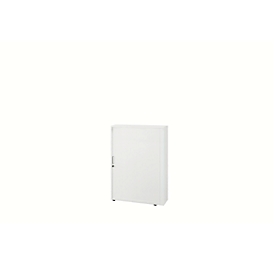 Roldeurkast, 3 ordnerhoogten, 1-delig, zonder middenwand, B 800 mm, wit