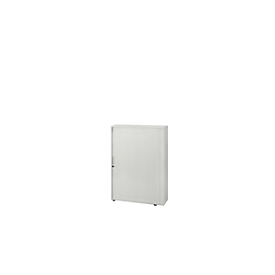 Roldeurkast, 3 ordnerhoogten, 1-delig, zonder middenwand, B 800 mm, zilver