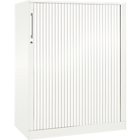 Roldeurkast ASISTO C 3000, 3 ordnerhoogten, B 1000 mm, wit/wit