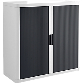 Roldeurkast - B 1100 x D 415 x H 1040 mm - wit/antraciet