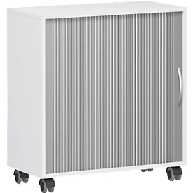 Roldeurkast PALENQUE, B 800 x D 400 x H 791 mm, wit