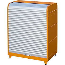 Roldeurkast voor gevaarlijke stoffen, type RSG-3, B 1294 x D 870  x H 1610 mm, afsluitbaar, oranje RAL 2000